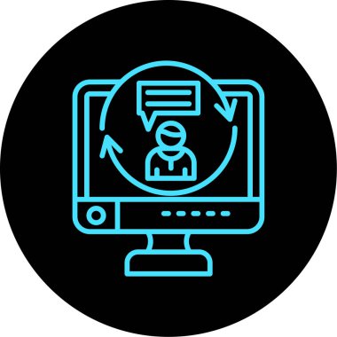 vektör lcd simgesi illüstrasyonu