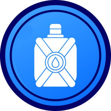 Benzersiz su şişesi vektör simgesi