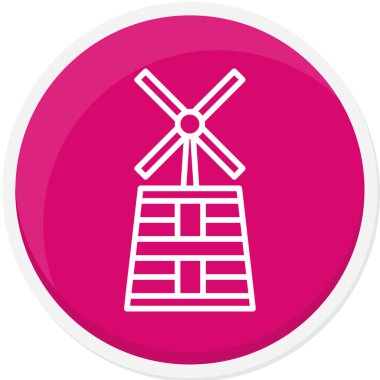 Yel değirmeni simgesi, vektör illüstrasyonu basit tasarım