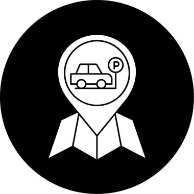 Araba simgesinin vektör illüstrasyonu