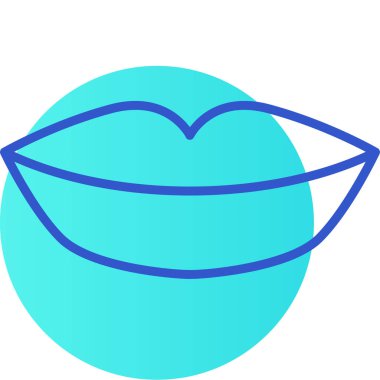 Şirin mavi bir kalbin vektör çizimi