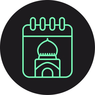 Güzel Cami Çizgisi Vektör Simgesi