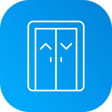 Soyut arka grupta kapı simgesi izole edildi