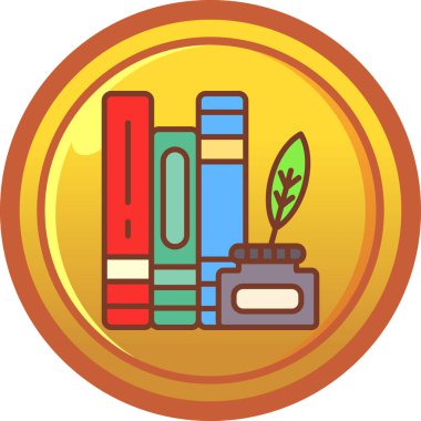 Kitap. Web simgesi basit illüstrasyon