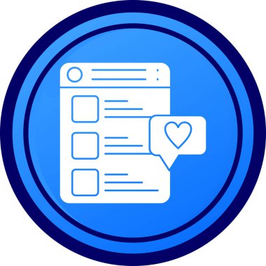 Bir kalp ile sohbet iletilerinin vektör simgesi.