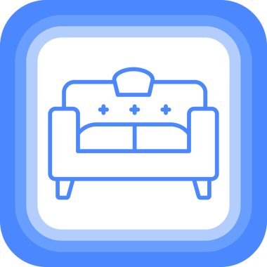 Kanepe. Web simgesi basit illüstrasyon