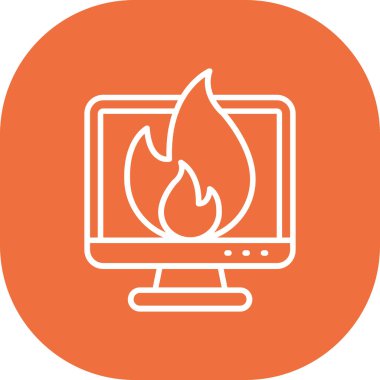 Ateş simgesinin vektör illüstrasyonu