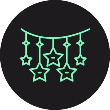 Garland simge vektör çizim