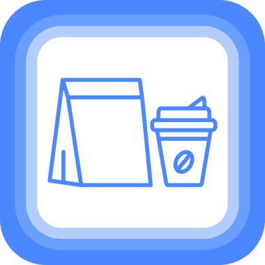 vektör kahve simgesi, basit illüstrasyon