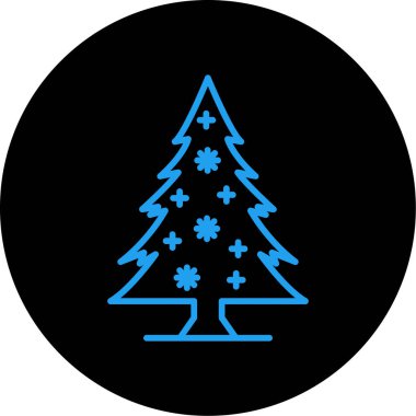 Bir noel ağacı simgesinin vektör illüstrasyonu