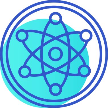 atom simgesi vektör illüstrasyonu
