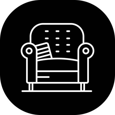 Sandalye simgesinin vektör illüstrasyonu