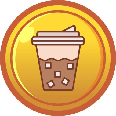 kahve ikonu vektör illüstrasyonu