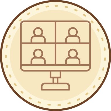 Modern insanların vektör illüstrasyonunda simge eksik