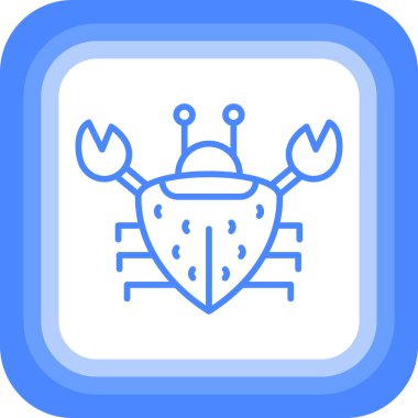 Yengeç simgesi vektör illüstrasyonu