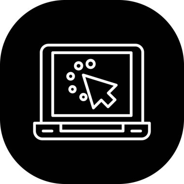 Dizüstü bilgisayar simgesi vektör çizimi