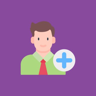 avatar vektörü düz renk simgesi