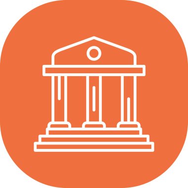 Bina. Web simgesi basit illüstrasyon