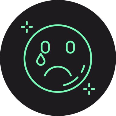 Üzgün gülen yüzlü üzgün emoji