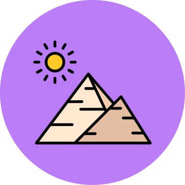 Bir çadır simgesinin vektör illüstrasyonu