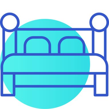 yatak ikonu vektör illüstrasyonu