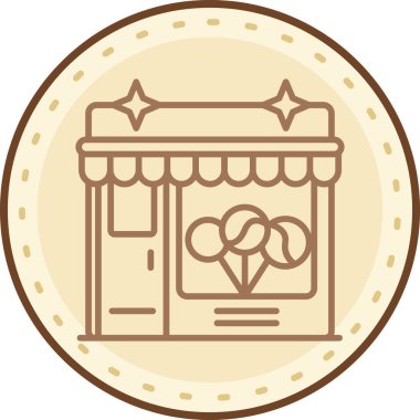 Mağaza. Web simgesi basit illüstrasyon