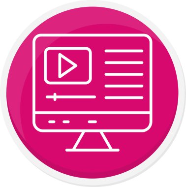 video. Web simgesi basit illüstrasyon