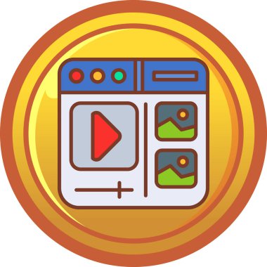 Modern bir simgenin vektör illüstrasyonu