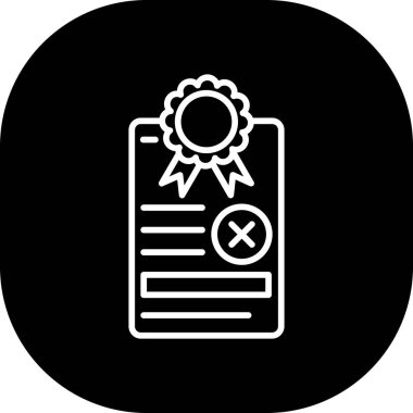 Sertifika ikonu vektör illüstrasyonu