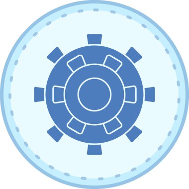 Bir virüs simgesinin vektör illüstrasyonu