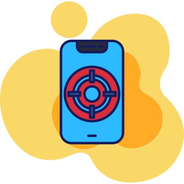 hedef simgesi. düz vektör biçimi.