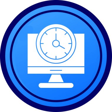 Saat simgesinin vektör illüstrasyonu