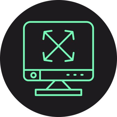 vektör lcd simgesi illüstrasyonu