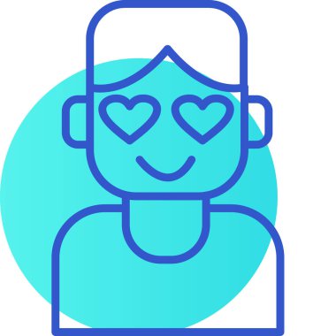 avatar erkek kalp simgesi - taslak biçimi