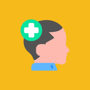 Düz dizaynlı erkek doktor simgesi