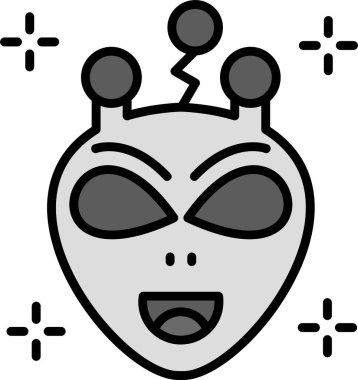 yabancı yüz simgesi, vektör illüstrasyonu