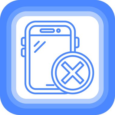 Cep telefonu. Web simgesi basit illüstrasyon