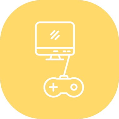 Oyun modern simgesinin vektör illüstrasyonu