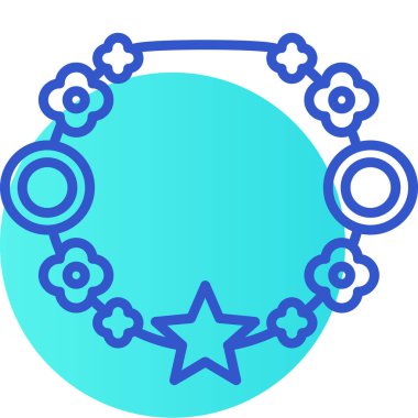 Bir çelenk simgesinin vektör çizimi