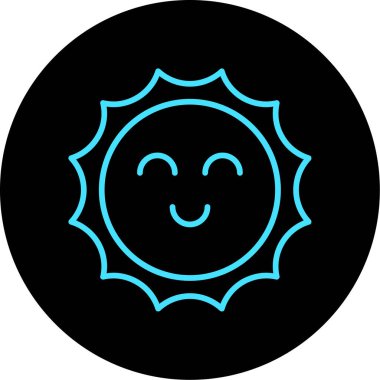 Güneş. Web simgesi basit illüstrasyon