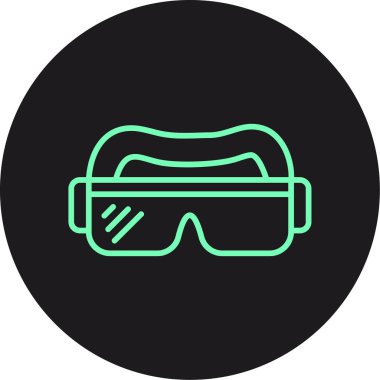 vr gözlük simgesi vektör illüstrasyonu