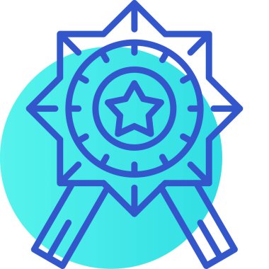 Madalya ikon vektör illüstrasyonu