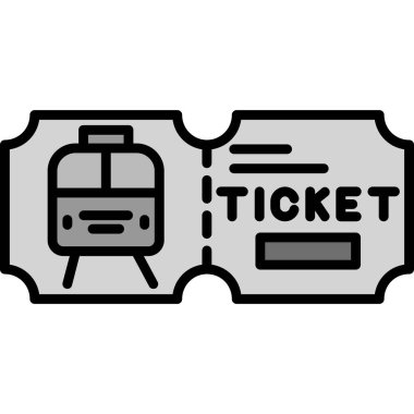 Bilet simgesinin vektör illüstrasyonu
