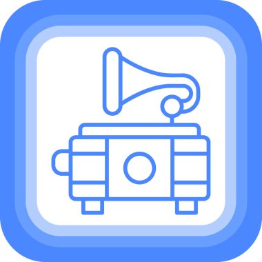 Konuşmacı. Web simgesi basit illüstrasyon