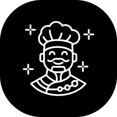 Bir şef simgesinin vektör çizimi