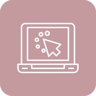 imleç vektör simgesi olan dizüstü bilgisayar