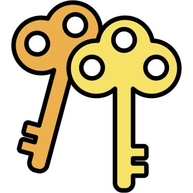 Anahtar. Web simgesi basit illüstrasyon