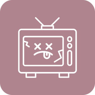 Modern televizyon yoksunluğunun vektör illüstrasyonu