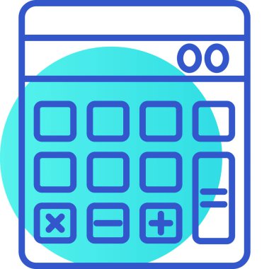 Hesap makinesi hesap makinesi hesap makinesi simgesi ile doldurulmuş dış hat biçimi