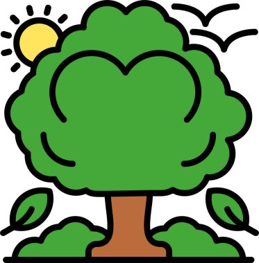 ağaç simgesi vektör illüstrasyon tasarımı